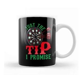 Humuts Funny Just the Tip I Promise Darts Pun Dart Player Kupa