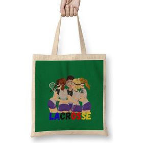 Humuts Funny Lacrosse Gift For Lacrosse Mom Dad women's Bez Kadın Günlük Çanta