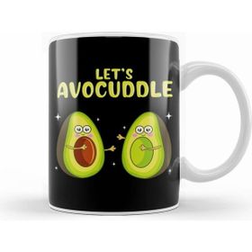 Humuts Funny Let S Avocuddle Cute Avocado Cuddling Pun Beyaz Kupa