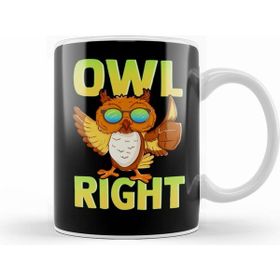 Humuts Funny Owl Right Thumbs Up Hippie Cute Alright Pun Kupa