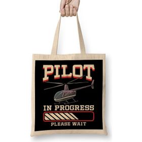 Humuts Funny Pilot In Progress Please Wait Helicopter Bez Kadın Günlük Çanta