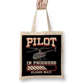 Humuts Funny Pilot In Progress Please Wait Helicopter Bez Kadın Günlük Çanta