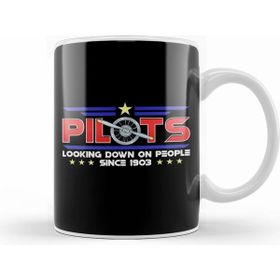 Humuts Funny Pilots Looking Down On People Since 1903 Pun Kupa Bardak