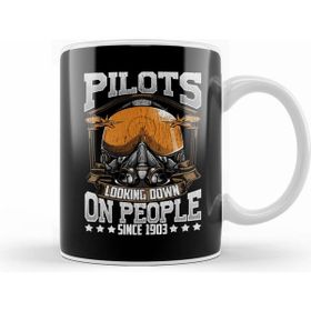 Humuts Funny Pilots Looking Down On People Since 1903 Pun Kupa Bardak