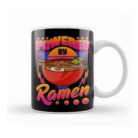 Humuts Funny Powered By Ramen Cute Anime Kawaii Gamer Kupa Bardak