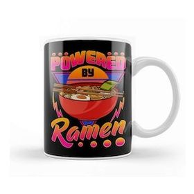 Humuts Funny Powered By Ramen Cute Anime Kawaii Gamer Kupa Bardak
