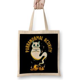 Humuts Funny Purranormal Activity Ghost Cat Halloween Bez Çanta