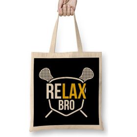 Humuts Funny Relax Bro Funny Lacrosse Pun Lax Player Bez Çanta
