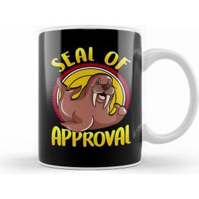 Humuts Funny Seal Of Approval Cute Seal Pun Kupa Bardak