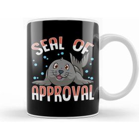 Humuts Funny Seal Of Approval Cute Seal Pun Kupa Bardak