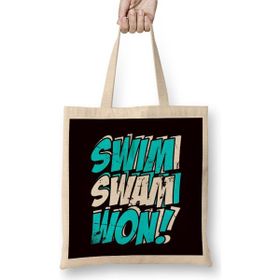 Humuts Funny Swim Swam Won Swimmer Swimming Pool Instructor Coach Bez Çanta