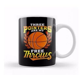 Humuts Funny Three Pointers Are My Free Throws Basketball Kupa Bardak