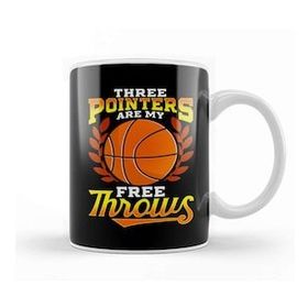 Humuts Funny Three Pointers Are My Free Throws Basketball Kupa Bardak