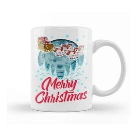 Humuts Funny Unicorn Santa Merry Christmas Gift Xmas 01 Kupa Bardak