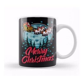 Humuts Funny Unicorn Santa Merry Christmas Gift Xmas Kupa Bardak
