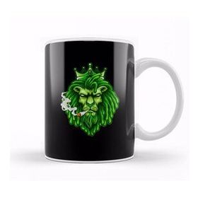 Humuts Funny Weed Marijuana Cannabis Kush Pot Green Lion Smoking Stoner Kupa Bardak