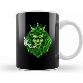 Humuts Funny Weed Marijuana Cannabis Kush Pot Green Lion Smoking Stoner Kupa Bardak