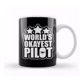 Humuts Funny World S Okayest Pilot Airplane Piloting Pun Kupa Bardak