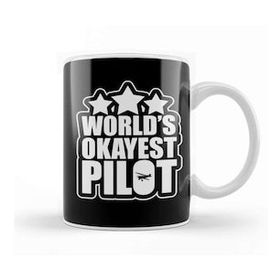 Humuts Funny World S Okayest Pilot Airplane Piloting Pun Kupa Bardak