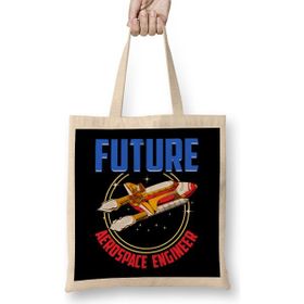 Humuts Future Aerospace Engineer Spaceship Launch Bez Uzun Saplı Açık Bej Rengi Çanta