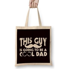 Humuts Future Cool Dad Father Papa Poppa Daddy Stepdad Husband Bez Uzun Saplı Açık Bej Rengi Çanta