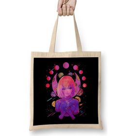 Humuts Galactic Celestial Princess Manga Anime Girl Goth Bez Uzun Saplı Açık Bej Rengi Çanta