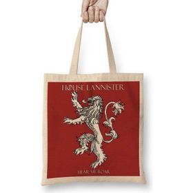 Humuts Game of Thrones House Lannister 2 Uzun Saplı Kadın Bez Çanta