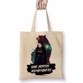 Humuts Game of Thrones Lyanna Mormont O Norte se lembra Uzun Saplı Kadın Bez Çanta