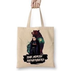 Humuts Game of Thrones Lyanna Mormont O Norte se lembra Uzun Saplı Kadın Bez Çanta