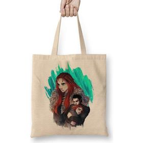 Humuts Game of Thrones Sansa e Jon Uzun Saplı Kadın Bez Çanta