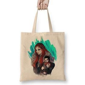 Humuts Game of Thrones Sansa e Jon Uzun Saplı Kadın Bez Çanta