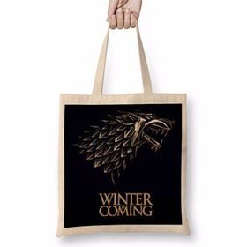 Humuts Game of Thrones Winter is Coming Uzun Saplı Kadın Bez Çanta
