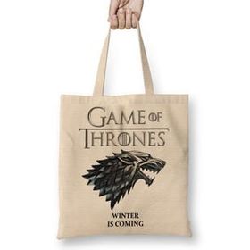 Humuts Game of Thrones Winter is Coming Uzun Saplı Kadın Bez Çanta