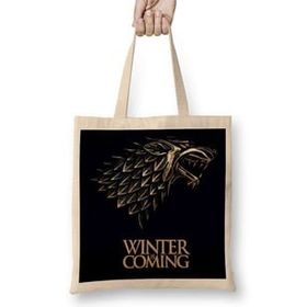 Humuts Game of Thrones Winter is Coming Uzun Saplı Kadın Bez Çanta