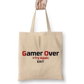 Humuts Game Over Bez Uzun Saplı Açık Bej Rengi Çanta