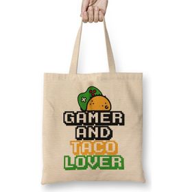 Humuts Gamer And Taco Lover Funny Quotes Uzun Saplı Kadın Bez Çanta
