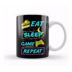 Humuts Gamer Eat Sleep Game Repeat Anime Kawaii Gaming Kupa Bardak