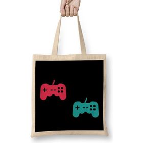 Humuts Gamer Who Controls You Bez Uzun Saplı Açık Bej Rengi Çanta