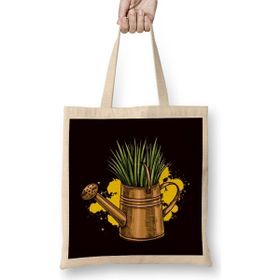 Humuts Gardener Gardening Garden Plants Watering Can Flowers Nature Bez Uzun Saplı Açık Bej Rengi Çanta