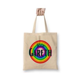 Humuts Gareth Bale - Vintage Retro Rainbow Style Uzun Saplı Kadın Bez Çanta