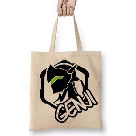 Humuts Genji Overwatch Açık Bej Uzun Saplı Bez Çanta