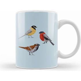 Humuts Geometric Animal Birds Kupa Bardak