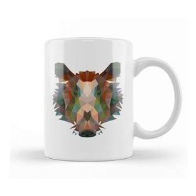 Humuts Geometric Animal Boar Kupa Bardak