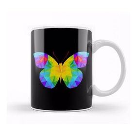 Humuts Geometric Animal Butterfly Kupa Bardak