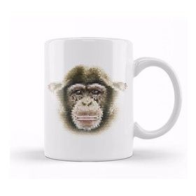 Humuts Geometric Animal Chimpanzee Kupa Bardak