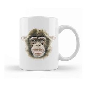 Humuts Geometric Animal Chimpanzee Kupa Bardak
