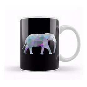 Humuts Geometric Animal Elephant Kupa Bardak