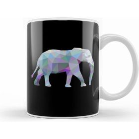Humuts Geometric Animal Elephant Kupa Bardak