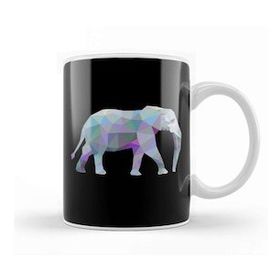 Humuts Geometric Animal Elephant Kupa Bardak