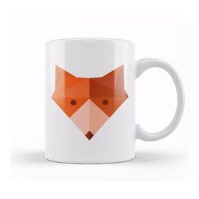 Humuts Geometric Animal Fox Head Kupa Bardak